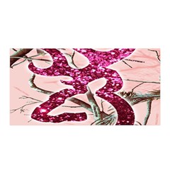 Browning Deer Glitter Satin Wrap 35  X 70  by artworkshop