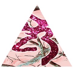 Browning Deer Glitter Wooden Puzzle Triangle by artworkshop