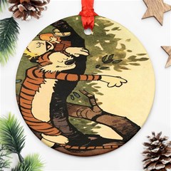 Calvin And Hobbes Ornament (round) by artworkshop