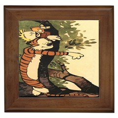 Calvin And Hobbes Framed Tile