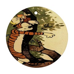 Calvin And Hobbes Ornament (round) by artworkshop