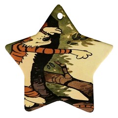 Calvin And Hobbes Ornament (star) by artworkshop