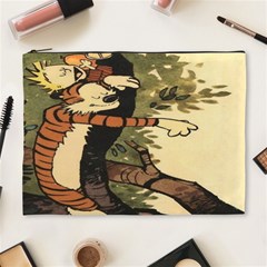 Calvin And Hobbes Cosmetic Bag (xl) by artworkshop