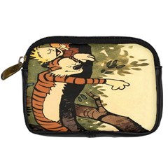 Calvin And Hobbes Digital Camera Leather Case by artworkshop