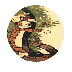 Calvin And Hobbes Mini Round Pill Box by artworkshop