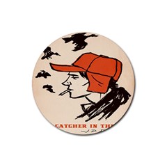 Catcher In The Rye Rubber Round Coaster (4 Pack) by artworkshop