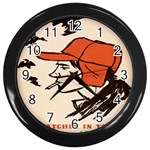 Catcher In The Rye Wall Clock (Black) Front