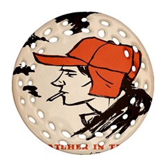 Catcher In The Rye Round Filigree Ornament (two Sides)