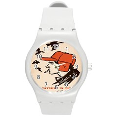 Catcher In The Rye Round Plastic Sport Watch (m) by artworkshop