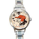 Catcher In The Rye Round Italian Charm Watch Front