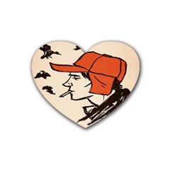 Catcher In The Rye Rubber Heart Coaster (4 Pack) by artworkshop