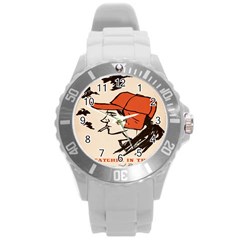 Catcher In The Rye Round Plastic Sport Watch (l) by artworkshop