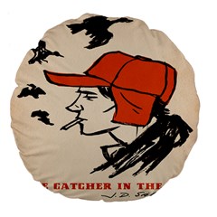 Catcher In The Rye Large 18  Premium Flano Round Cushions by artworkshop