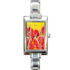 Watermelon Rectangle Italian Charm Watch by artworkshop