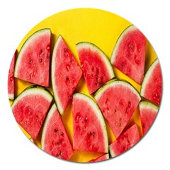 Watermelon Magnet 5  (round) by artworkshop