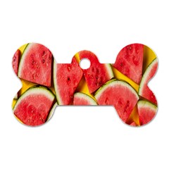 Watermelon Dog Tag Bone (one Side) by artworkshop