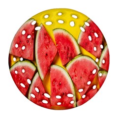 Watermelon Round Filigree Ornament (two Sides)