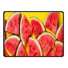 Watermelon Double Sided Fleece Blanket (small)  by artworkshop