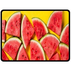 Watermelon Fleece Blanket (large)  by artworkshop