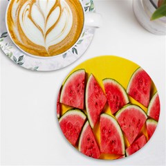 Watermelon Uv Print Round Tile Coaster by artworkshop