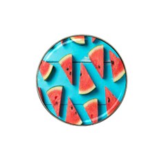 Watermelon Blue Background Hat Clip Ball Marker by artworkshop