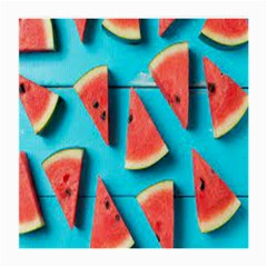 Watermelon Blue Background Medium Glasses Cloth by artworkshop