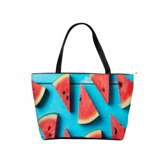 Watermelon Blue Background Classic Shoulder Handbag by artworkshop