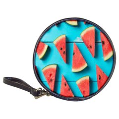 Watermelon Blue Background Classic 20-cd Wallets by artworkshop