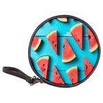 Watermelon Blue Background Classic 20-CD Wallets Front