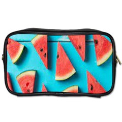 Watermelon Blue Background Toiletries Bag (two Sides) by artworkshop