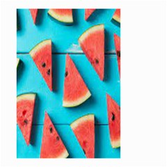 Watermelon Blue Background Small Garden Flag (two Sides) by artworkshop