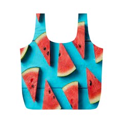 Watermelon Blue Background Full Print Recycle Bag (m) by artworkshop