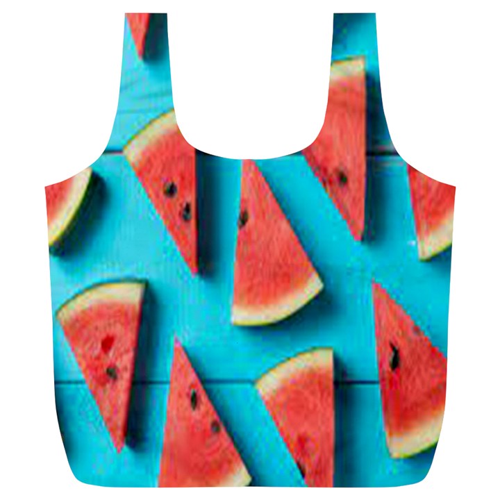 Watermelon Blue Background Full Print Recycle Bag (XL)