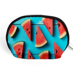 Watermelon Blue Background Accessory Pouch (medium) by artworkshop