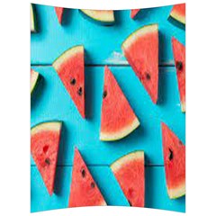 Watermelon Blue Background Back Support Cushion by artworkshop