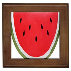 Watermelon Pillow Fluffy Framed Tile