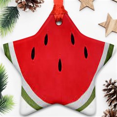 Watermelon Pillow Fluffy Ornament (star) by artworkshop