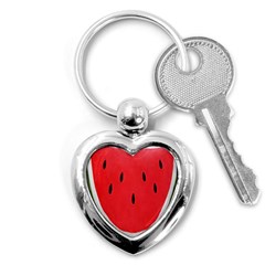 Watermelon Pillow Fluffy Key Chain (heart) by artworkshop