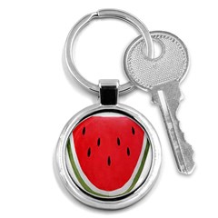 Watermelon Pillow Fluffy Key Chain (round) by artworkshop