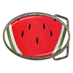 Watermelon Pillow Fluffy Belt Buckles by artworkshop