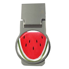 Watermelon Pillow Fluffy Money Clips (round)  by artworkshop