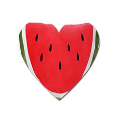 Watermelon Pillow Fluffy Heart Magnet by artworkshop