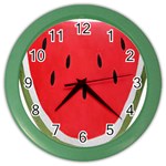 Watermelon Pillow Fluffy Color Wall Clock Front