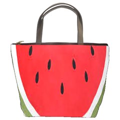 Watermelon Pillow Fluffy Bucket Bag by artworkshop