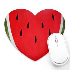 Watermelon Pillow Fluffy Heart Mousepads by artworkshop