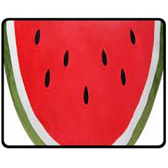 Watermelon Pillow Fluffy Fleece Blanket (medium)  by artworkshop