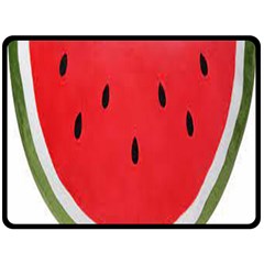 Watermelon Pillow Fluffy Fleece Blanket (large)  by artworkshop