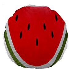 Watermelon Pillow Fluffy Large 18  Premium Round Cushions by artworkshop