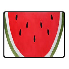 Watermelon Pillow Fluffy Double Sided Fleece Blanket (small)  by artworkshop