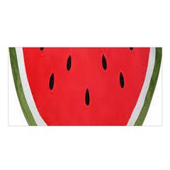 Watermelon Pillow Fluffy Satin Shawl 45  X 80  by artworkshop